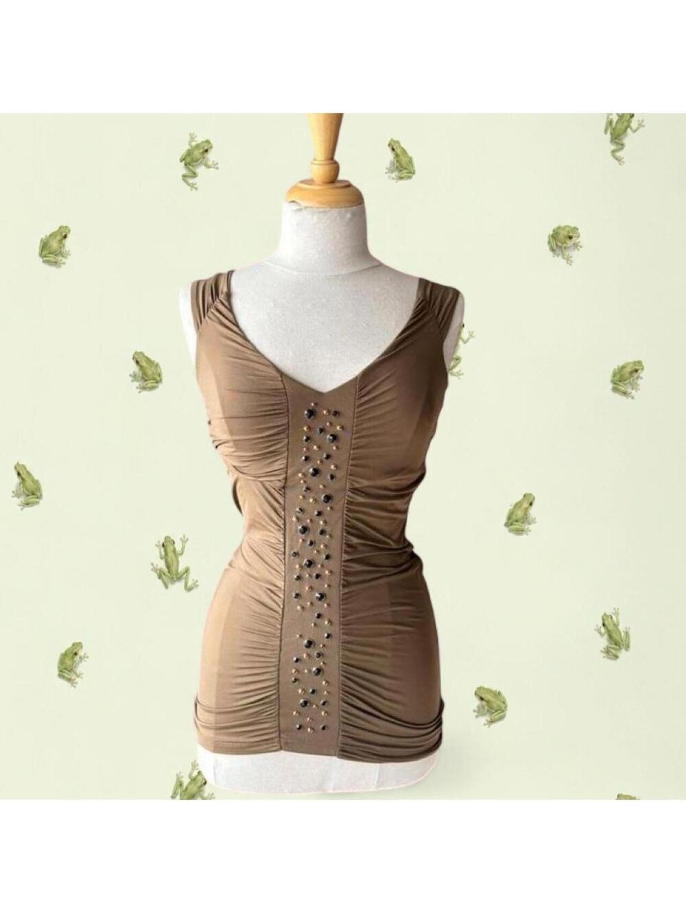 foxy brown mini dress